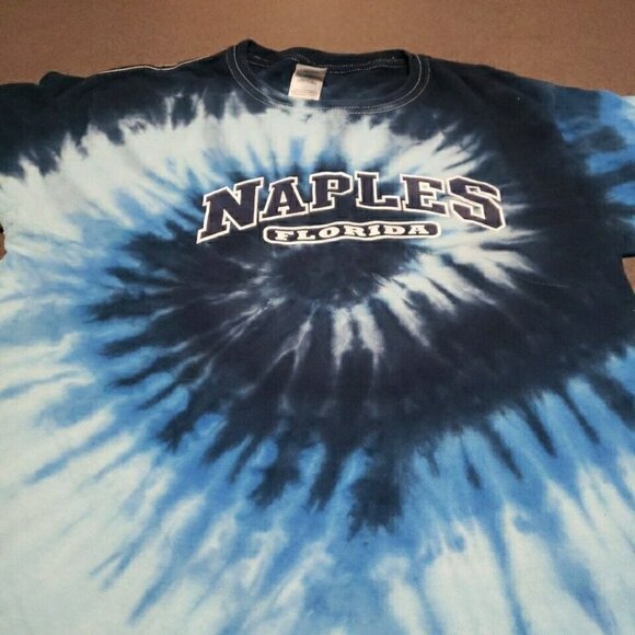 Napels Florida Blue Tie Dye Souvenir T-shirt YOUTH sz Large - Picture 1 of 5